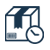 Package with clock icon